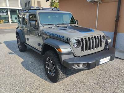 Jeep Wrangler Unlimited 2.0 PHEV ATX 4xe Rubicon Grigio usata Jerago con Orago
