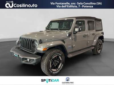 Jeep Wrangler Unlimited 2.0 PHEV ATX 4xe Sahara MY23 Grigio usata Sala Consilina