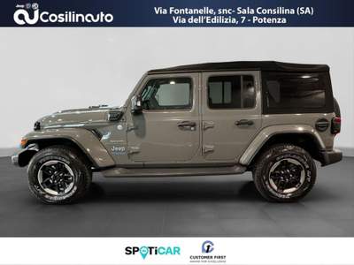 Jeep Wrangler Unlimited 2.0 PHEV ATX 4xe Sahara MY23 Grigio usata Sala Consilina