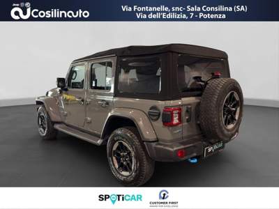 Jeep Wrangler Unlimited 2.0 PHEV ATX 4xe Sahara MY23 Grigio usata Sala Consilina