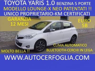 Toyota Yaris Yaris 5p 1.0 Lounge -X NEO PATENTATI !! Bianco usata Samolaco