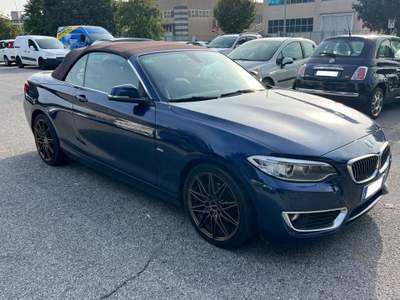 BMW Serie 2 218d d Cabrio Luxury automatica Blu/Azzurro usata Gavardo