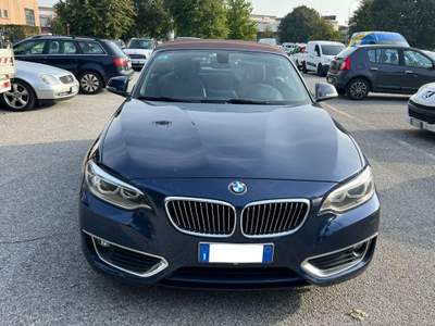 BMW Serie 2 218d d Cabrio Luxury automatica Blu/Azzurro usata Gavardo