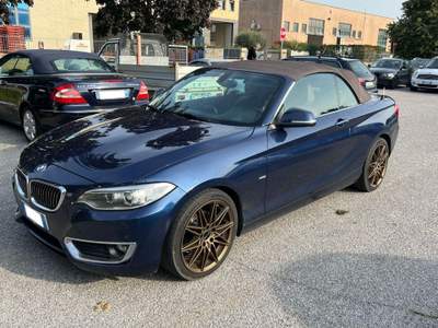 BMW Serie 2 218d d Cabrio Luxury automatica Blu/Azzurro usata Gavardo