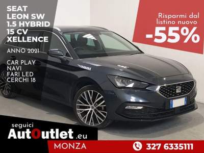 Seat Leon Sportstourer 1.5 eTSI Hybrid 150 CV DSG Xcellence Grigio usata Monza