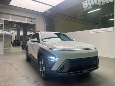 Hyundai Kona Kona 1.6 gdi hev X Line 2wd dct /KM ZERO/FULL LED Bianco usata Milano