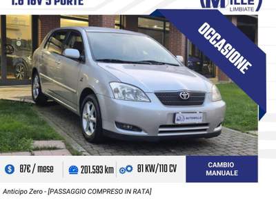 Toyota Corolla 1.6 16V 5 porte Argento usata Limbiate