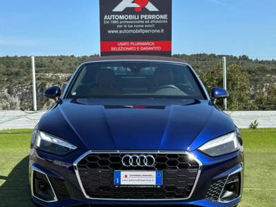 Audi A5 Cabrio 40 TFSI MHEV 204cv S-tronic S-Line - FULL Blu/Azzurro usata Castellaneta