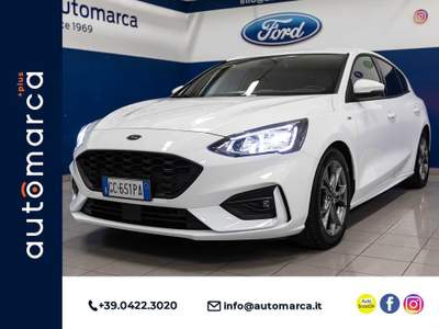 Ford Focus 1.0 EcoBoost Hybrid 125 CV 5p. ST-Line Bianco usata Silea