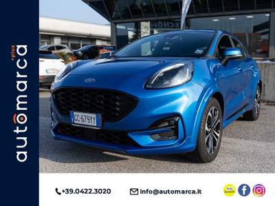 Ford Puma 1.0 EcoBoost Hybrid 125 CV S&S St-Line #CO-PILOT-CAMERA-NAV Blu/Azzurro usata Silea