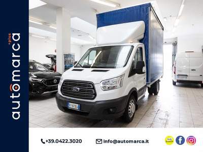 Ford Transit 350 2.0TDCi EcoBlue 130CVPM-RG RWD Cab. TELONATO Trend + IVA Bianco usata Silea