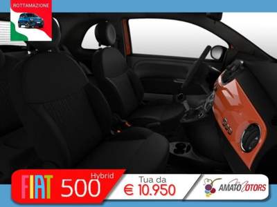Fiat 500 1.0 hybrid 70cv Arancione usata Mazzarrone