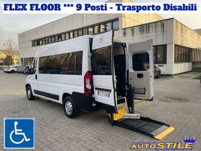 Fiat Ducato FLEX FLOOR  9 POSTI 150CV **TRASPORTO DISABILI Bianco usata Torino