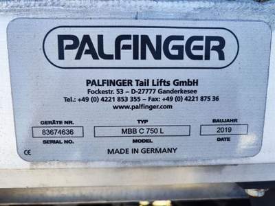 Citroen Jumper 35 BlueHDi 165 PLM   Sponda caricatrice PALFINGER 750KG usata PIGNATARO INTERAMNA