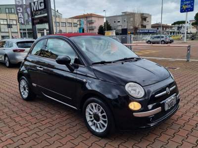 Fiat 500 BENZINA 85cv Lounge PELLE-CAPOTTA ELETTRICA Nero usata Rimini