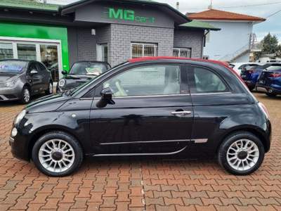 Fiat 500 BENZINA 85cv Lounge PELLE-CAPOTTA ELETTRICA Nero usata Rimini
