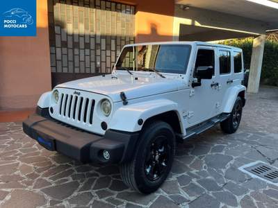 Jeep Wrangler Wrangler Unlimited 2.8 crd Sahara auto E5+ Bianco usata Capriolo