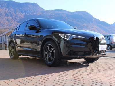 Alfa Romeo Stelvio 2.2 Turbodiesel 160cv VELOCE TETTO-H&K-PELLE Nero usata Denno