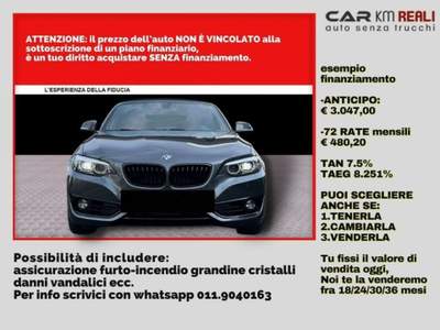 BMW Serie 2 218i i Cabrio Sport Grigio usata Orbassano