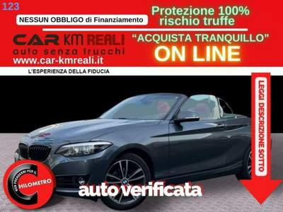 BMW Serie 2 218i i Cabrio Sport Grigio usata Orbassano