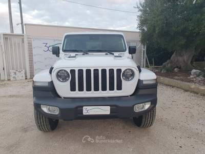 Jeep Wrangler Unlimited 2.0 PHEV ATX 4xe Sahara KM0 Bianco usata Monopoli