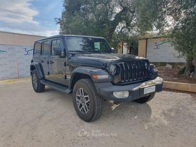 Jeep Wrangler Unlimited 2.0 PHEV ATX 4xe Sahara KM0 Nero usata Monopoli
