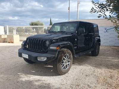 Jeep Wrangler Unlimited 2.0 PHEV ATX 4xe Sahara KM0 Nero usata Monopoli