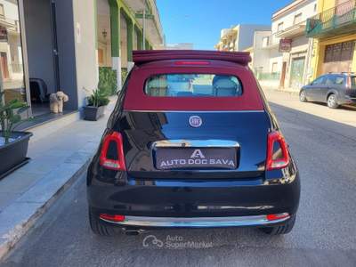 Fiat 500 C 1.2 Lounge+Car Play+Clima Autom...... Nero usata Sava
