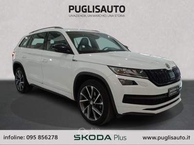 Skoda Kodiaq 2.0 TDI SCR 4x4 DSG 7 posti SportLine Bianco usata BELPASSO