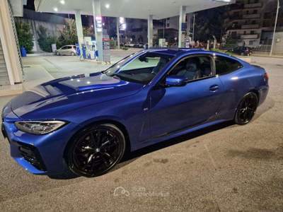 BMW Serie 4 420d 420 d 48V Coupé Msport PELLE / NAVI Blu/Azzurro usata Villa Carcina