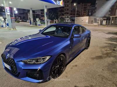 BMW Serie 4 420d 420 d 48V Coupé Msport PELLE / NAVI Blu/Azzurro usata Villa Carcina