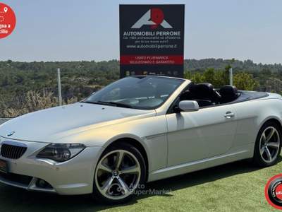 BMW Serie 6 650i i 4.8 V8 367cv Cabrio INDIVIDUAL Argento usata Castellaneta