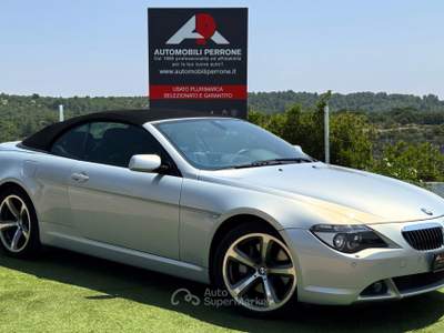 BMW Serie 6 650i i 4.8 V8 367cv Cabrio INDIVIDUAL Argento usata Castellaneta