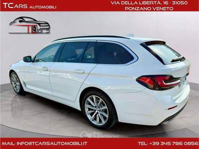 BMW Serie 5 520d 520d 2.0 IBRIDA DIESEL-AUTOMATICA -KM CERT. BMW Bianco usata ponzano veneto