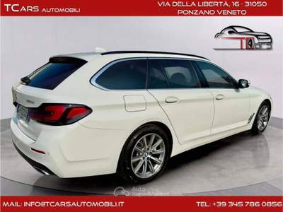 BMW Serie 5 520d 520d 2.0 IBRIDA DIESEL-AUTOMATICA -KM CERT. BMW Bianco usata ponzano veneto