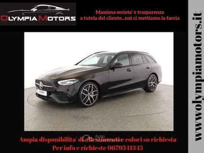Mercedes-Benz Classe C D S.W. PREMIUM PLUS AMG 19'' NAVI KAMERA TETTO LED Nero usata Ciampino