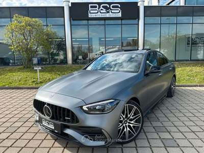 Mercedes-Benz Classe C PREMIUM AMG 4M LASER TETTO KAMERA NIGHT PACK 20'' Grigio usata Ciampino