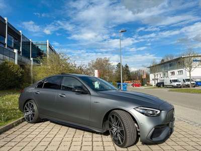 Mercedes-Benz Classe C PREMIUM AMG 4M LASER TETTO KAMERA NIGHT PACK 20'' Grigio usata Ciampino