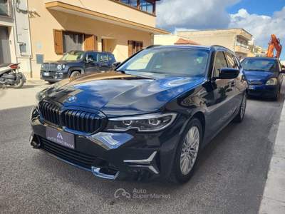 BMW Serie 3 318d 318 D 48V Touring Luxury+Pelle+Vetri Oscurati... Nero usata Sava