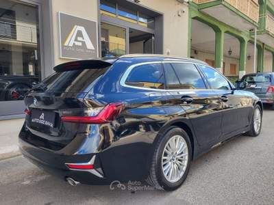 BMW Serie 3 318d 318 D 48V Touring Luxury+Pelle+Vetri Oscurati... Nero usata Sava