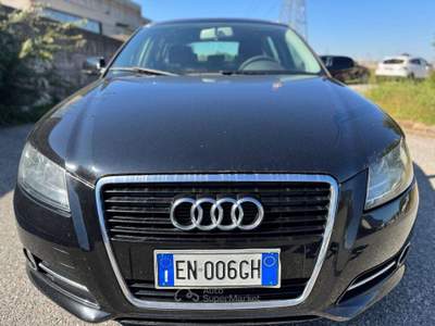 Audi A3 A3 II 2008 Sportback 1.6 tdi Ambition 90cv Nero usata TRAVAGLIATO