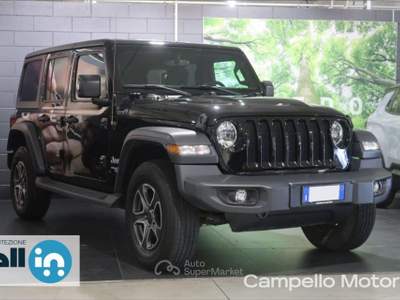 Jeep Wrangler Wrangler Unlimited 2.2 Mjt 200cv AT8 Sport Nero usata Venezia