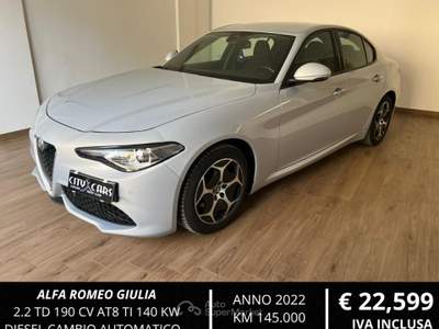 Alfa Romeo Giulia ALFA OMEO GIULIA 2.2 TD 190 CV Bianco usata Aosta
