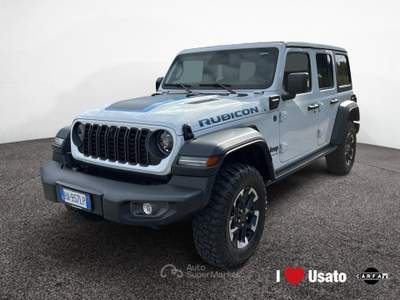 Jeep Wrangler Wrangler Unlimited 2.0 PHEV ATX 4xe Rubicon Bianco usata Roma