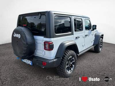 Jeep Wrangler Wrangler Unlimited 2.0 PHEV ATX 4xe Rubicon Bianco usata Roma