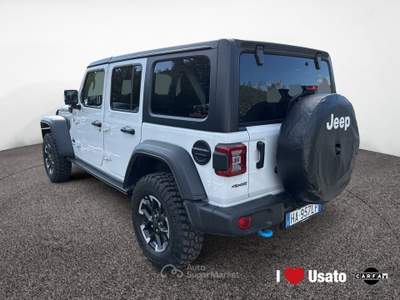 Jeep Wrangler Wrangler Unlimited 2.0 PHEV ATX 4xe Rubicon Bianco usata Roma
