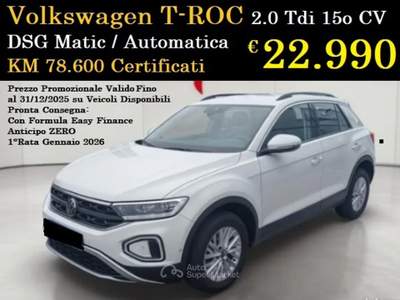 Volkswagen T-Roc PERMUTIAMO AUTO MOTO SCOOTER Argento usata Napoli