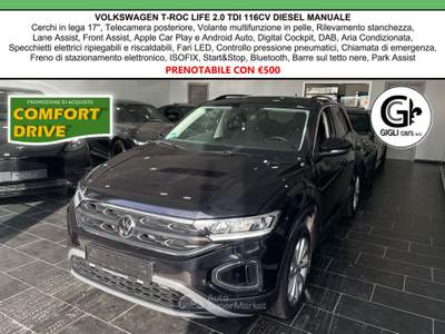 Volkswagen T-Roc Life C.Lega17 Camera AppleCarPlay LED Manuale Nero usata Campi Bisenzio