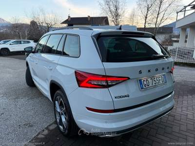 Skoda Kodiaq Kodiaq 2.0 TDI EVO SCR 4x4 DSG SportLine GANCIO DI TRAINO Bianco usata CALDONAZZO