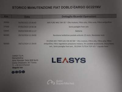 Fiat Doblò Cargo OFFICINA 1.4 Nat.Power PC Business + IVA22% Bianco usata Torino